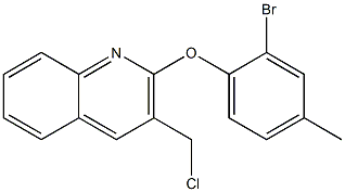 2-(2-bromo-4-methylphenoxy)-3-(chloromethyl)quinoline Struktur