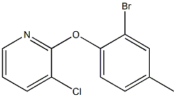 2-(2-bromo-4-methylphenoxy)-3-chloropyridine Struktur