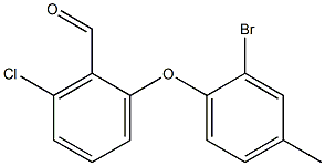 2-(2-bromo-4-methylphenoxy)-6-chlorobenzaldehyde Struktur