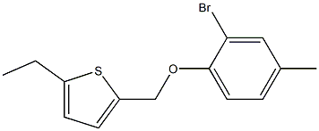 2-(2-bromo-4-methylphenoxymethyl)-5-ethylthiophene Struktur