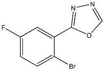 2-(2-bromo-5-fluorophenyl)-1,3,4-oxadiazole Struktur