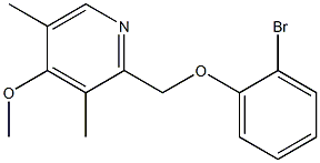 2-(2-bromophenoxymethyl)-4-methoxy-3,5-dimethylpyridine Struktur