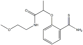 2-(2-carbamothioylphenoxy)-N-(2-methoxyethyl)propanamide Struktur