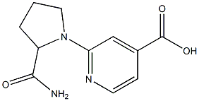 2-(2-carbamoylpyrrolidin-1-yl)pyridine-4-carboxylic acid Struktur