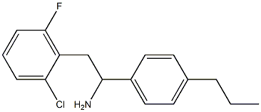 2-(2-chloro-6-fluorophenyl)-1-(4-propylphenyl)ethan-1-amine Struktur