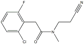 2-(2-chloro-6-fluorophenyl)-N-(2-cyanoethyl)-N-methylacetamide Struktur