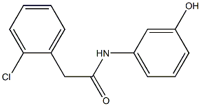 2-(2-chlorophenyl)-N-(3-hydroxyphenyl)acetamide Struktur