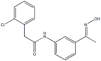 2-(2-chlorophenyl)-N-{3-[1-(hydroxyimino)ethyl]phenyl}acetamide Struktur