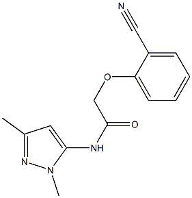 2-(2-cyanophenoxy)-N-(1,3-dimethyl-1H-pyrazol-5-yl)acetamide Struktur