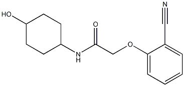 2-(2-cyanophenoxy)-N-(4-hydroxycyclohexyl)acetamide Struktur