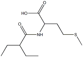 2-(2-ethylbutanamido)-4-(methylsulfanyl)butanoic acid Struktur