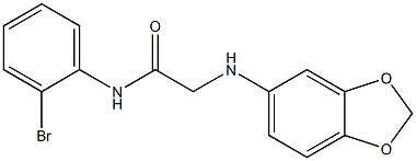 2-(2H-1,3-benzodioxol-5-ylamino)-N-(2-bromophenyl)acetamide Struktur