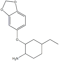 2-(2H-1,3-benzodioxol-5-yloxy)-4-ethylcyclohexan-1-amine Struktur