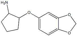 2-(2H-1,3-benzodioxol-5-yloxy)cyclopentan-1-amine Struktur