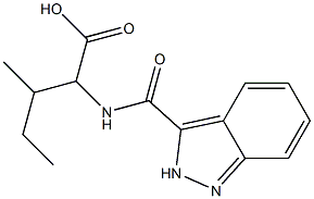 2-(2H-indazol-3-ylformamido)-3-methylpentanoic acid Struktur