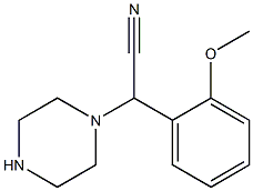 2-(2-methoxyphenyl)-2-(piperazin-1-yl)acetonitrile Struktur