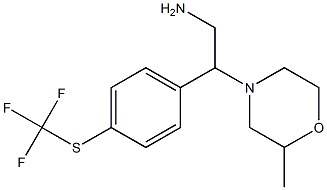 2-(2-methylmorpholin-4-yl)-2-{4-[(trifluoromethyl)sulfanyl]phenyl}ethan-1-amine Struktur