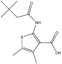 2-(3,3-dimethylbutanamido)-4,5-dimethylthiophene-3-carboxylic acid Struktur