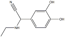 2-(3,4-dihydroxyphenyl)-2-(ethylamino)acetonitrile Struktur