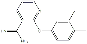 2-(3,4-dimethylphenoxy)pyridine-3-carboximidamide Struktur