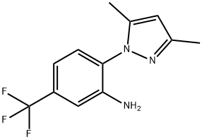 2-(3,5-dimethyl-1H-pyrazol-1-yl)-5-(trifluoromethyl)aniline Struktur