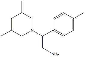 2-(3,5-dimethylpiperidin-1-yl)-2-(4-methylphenyl)ethanamine Struktur