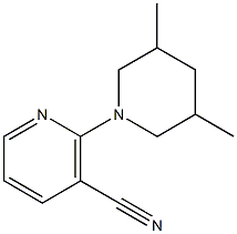 2-(3,5-dimethylpiperidin-1-yl)nicotinonitrile Struktur