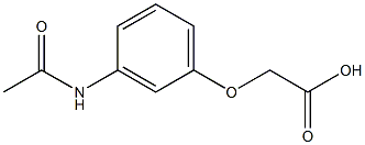 2-(3-acetamidophenoxy)acetic acid Struktur