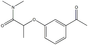 2-(3-acetylphenoxy)-N,N-dimethylpropanamide Struktur