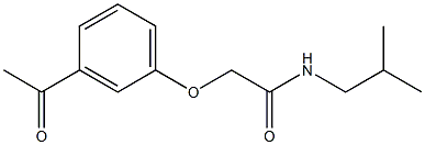 2-(3-acetylphenoxy)-N-isobutylacetamide Struktur