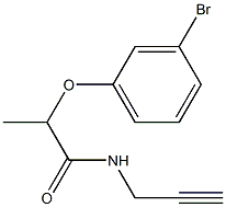 2-(3-bromophenoxy)-N-(prop-2-yn-1-yl)propanamide Struktur