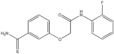 2-(3-carbamothioylphenoxy)-N-(2-fluorophenyl)acetamide Struktur