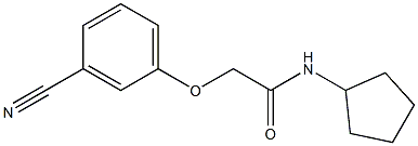 2-(3-cyanophenoxy)-N-cyclopentylacetamide Struktur