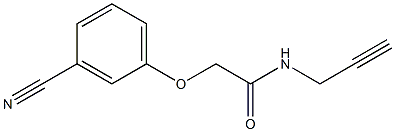 2-(3-cyanophenoxy)-N-prop-2-ynylacetamide Struktur