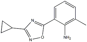 2-(3-cyclopropyl-1,2,4-oxadiazol-5-yl)-6-methylaniline Struktur