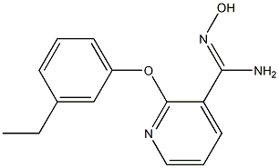 2-(3-ethylphenoxy)-N'-hydroxypyridine-3-carboximidamide Struktur