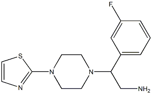 2-(3-fluorophenyl)-2-[4-(1,3-thiazol-2-yl)piperazin-1-yl]ethan-1-amine Struktur