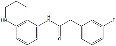 2-(3-fluorophenyl)-N-(1,2,3,4-tetrahydroquinolin-5-yl)acetamide Struktur