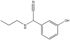 2-(3-hydroxyphenyl)-2-(propylamino)acetonitrile Struktur