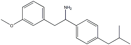 2-(3-methoxyphenyl)-1-[4-(2-methylpropyl)phenyl]ethan-1-amine Struktur