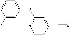 2-(3-methylphenoxy)isonicotinonitrile Struktur