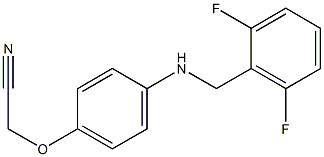 2-(4-{[(2,6-difluorophenyl)methyl]amino}phenoxy)acetonitrile Struktur