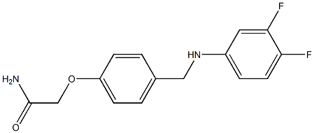 2-(4-{[(3,4-difluorophenyl)amino]methyl}phenoxy)acetamide Struktur