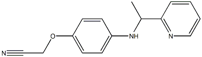 2-(4-{[1-(pyridin-2-yl)ethyl]amino}phenoxy)acetonitrile Struktur