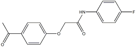 2-(4-acetylphenoxy)-N-(4-fluorophenyl)acetamide Struktur