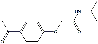 2-(4-acetylphenoxy)-N-isopropylacetamide Struktur