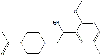 2-(4-acetylpiperazin-1-yl)-1-(2-methoxy-5-methylphenyl)ethanamine Struktur