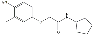 2-(4-amino-3-methylphenoxy)-N-cyclopentylacetamide Struktur