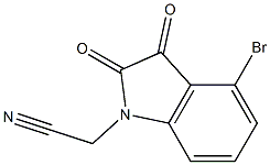 2-(4-bromo-2,3-dioxo-2,3-dihydro-1H-indol-1-yl)acetonitrile Struktur