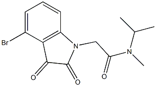 2-(4-bromo-2,3-dioxo-2,3-dihydro-1H-indol-1-yl)-N-methyl-N-(propan-2-yl)acetamide Struktur